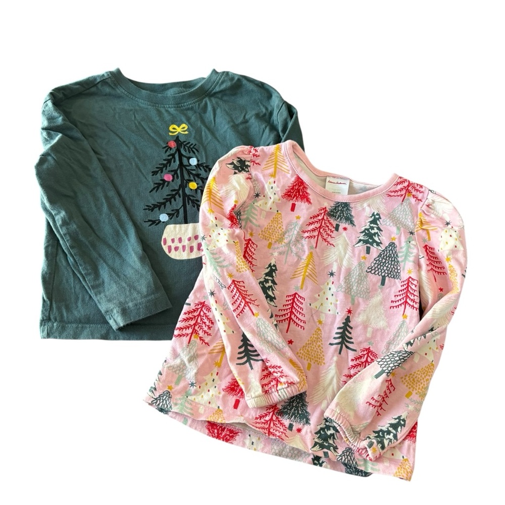 Hanna Andersson Holiday Tree Long Sleeve Tee Bundle Size 100